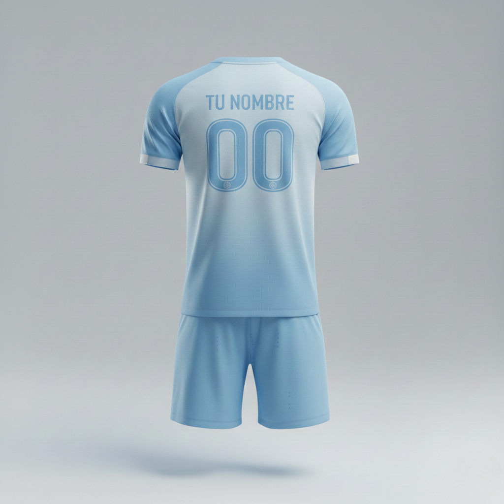 Equipación fútbol trasera